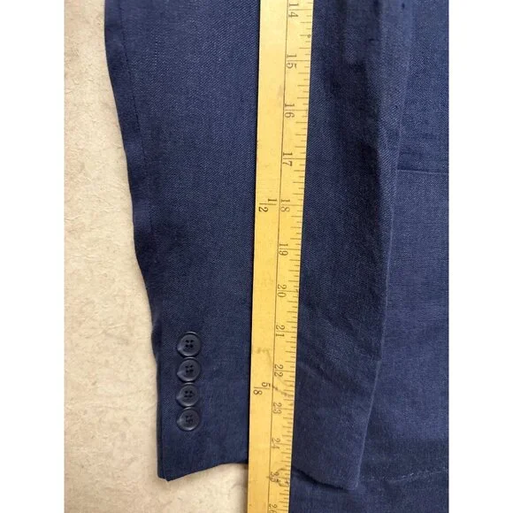 NEW Nordstrom Men's Tessuti Sondrio Blazer Suit 100% Linen Blue Lined 40R Jacket